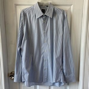 Boss Black Hugo Boss Button Up Striped Shirt Sz L